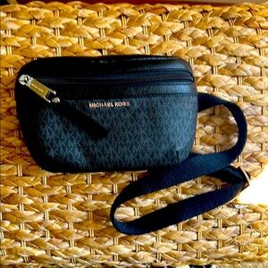 Michael Kors Black Textured Crossbody